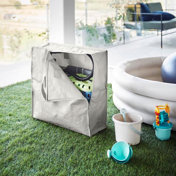 収納ケース 山崎実業 正規品 tower タワー ポリエチレンシートポケット付きおもちゃ収納バッグ ...