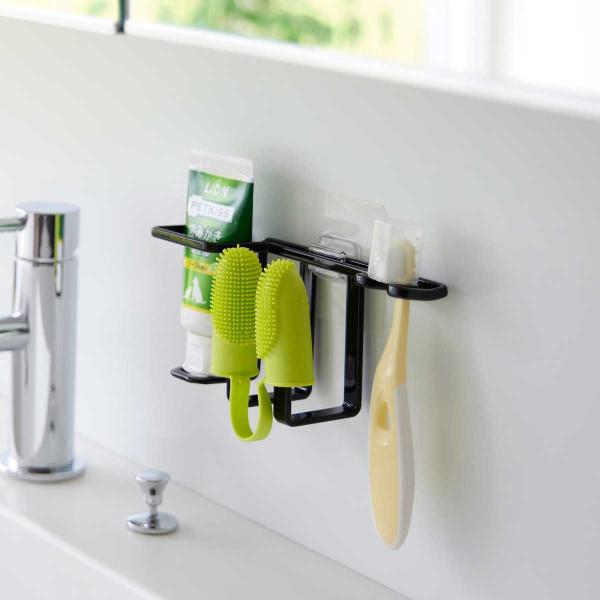 ペット用品 山崎実業 正規品 nooks ヌークス フィルムフックペット用歯磨きセットホルダー 犬用...