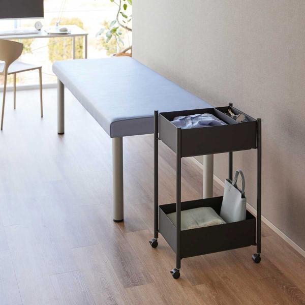 収納ワゴン 山崎実業 正規品 tower タワー 小物トレー付き収納ワゴン 2段 キャスター付き  ...