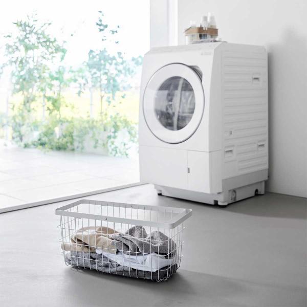 ランドリーバスケット 山崎実業 正規品 tower タワー ランドリーワイヤーバスケット スリム M...