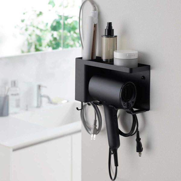 ドライヤーホルダー 山崎実業 正規品 tower タワー 壁付けドライヤー&amp;ヘアーアイロンホルダー ...