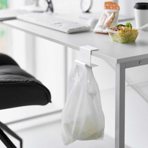 バッグハンガー 山崎実業 正規品 tower タワー テーブル横レジ袋ハンガー レジ袋ホルダー  1...