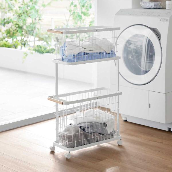 ランドリーバスケット 山崎実業 正規品 tosca トスカ ランドリーワゴン+バスケット スリム 洗...