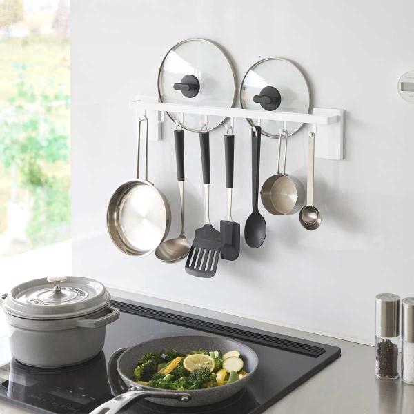 キッチンツール収納 山崎実業 正規品 tower タワー フィルムフック鍋蓋も収納できるキッチンツー...