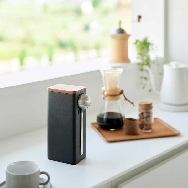 コーヒーキャニスター 山崎実業 正規品 tower タワー 袋ごとコーヒー豆収納ケース スプーン付き...