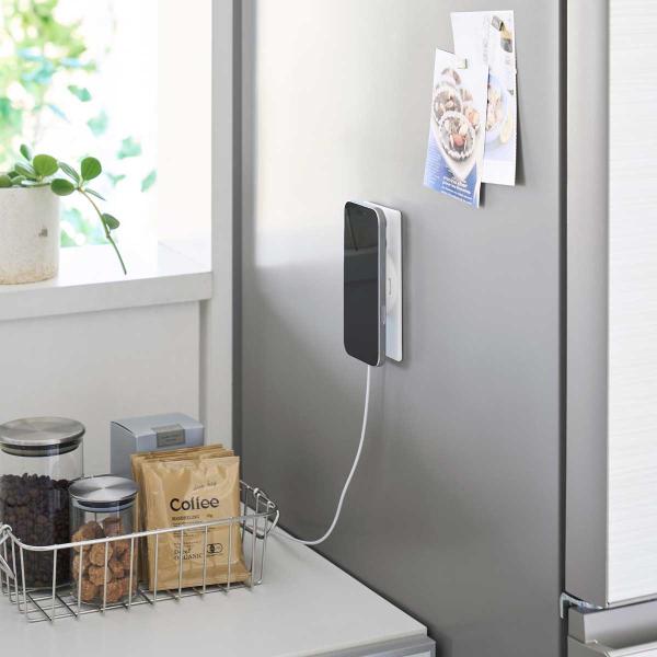 スマホ充電ホルダー 山崎実業 正規品 tower タワー マグネットスマートフォン充電ホルダー ワイ...