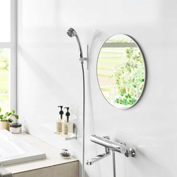 浴室くもり止めミラー 山崎実業 正規品 tower タワー マグネットバスルーム樹脂ミラー 丸型 4...