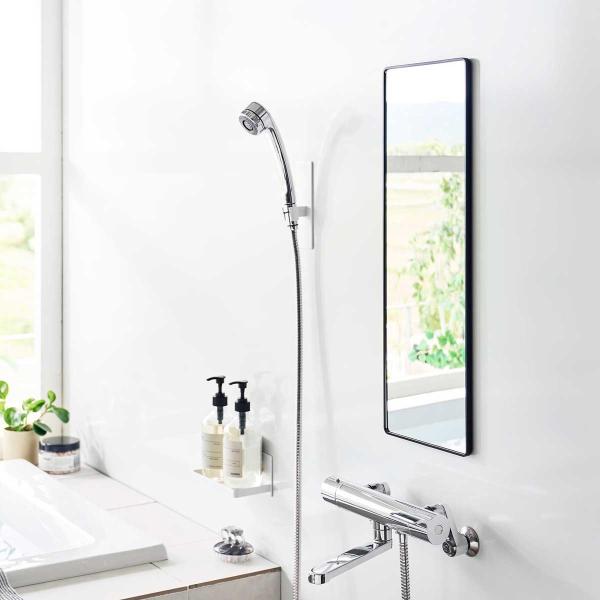 浴室くもり止めミラー 山崎実業 正規品 tower タワー マグネットバスルーム樹脂ミラー 角型 ロ...