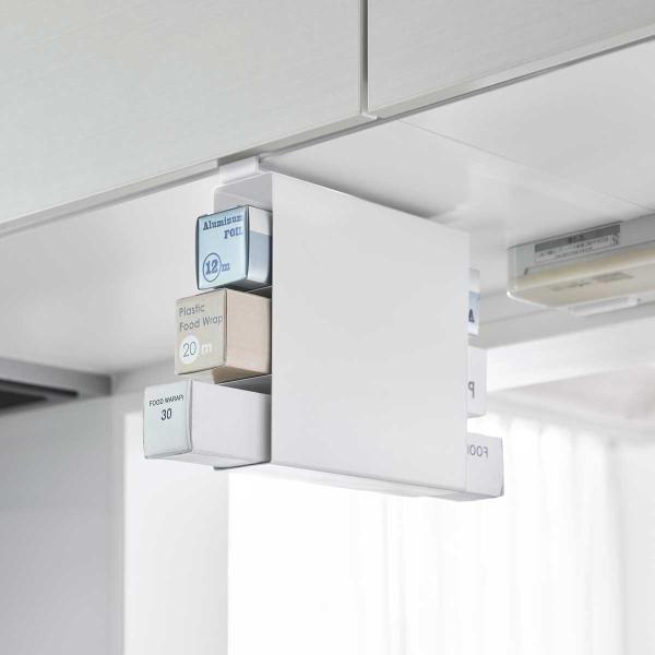 ラップホルダー 山崎実業 正規品 tower タワー 戸棚下ラップホルダー 3段 ラップ収納 収納ア...