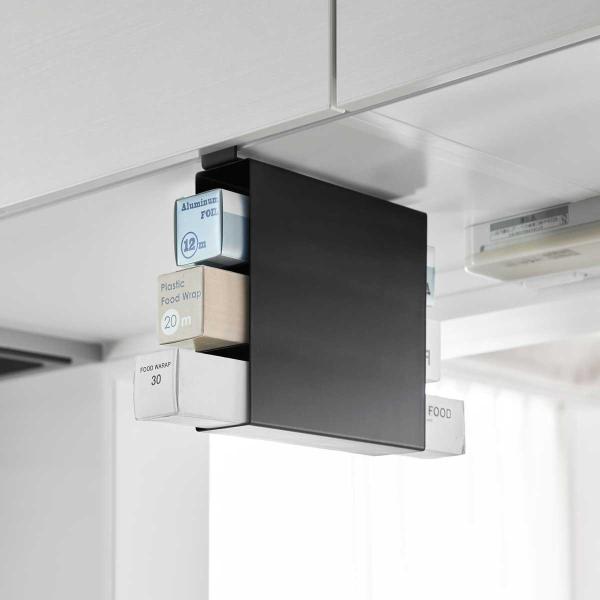 ラップホルダー 山崎実業 正規品 tower タワー 戸棚下ラップホルダー 3段 ラップ収納 収納ア...