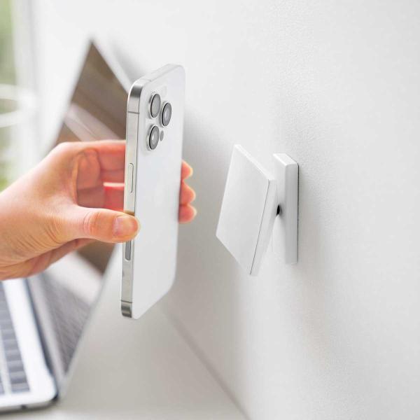 スマホスタンド 山崎実業 正規品 tower タワー 角度が調節できる壁付けスマホホルダー スマホホ...