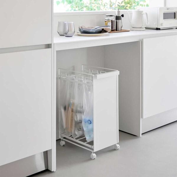 ゴミ箱 山崎実業 正規品 tower タワー 目隠し分別ダストワゴン 4分別 ダストボックス ごみ箱...