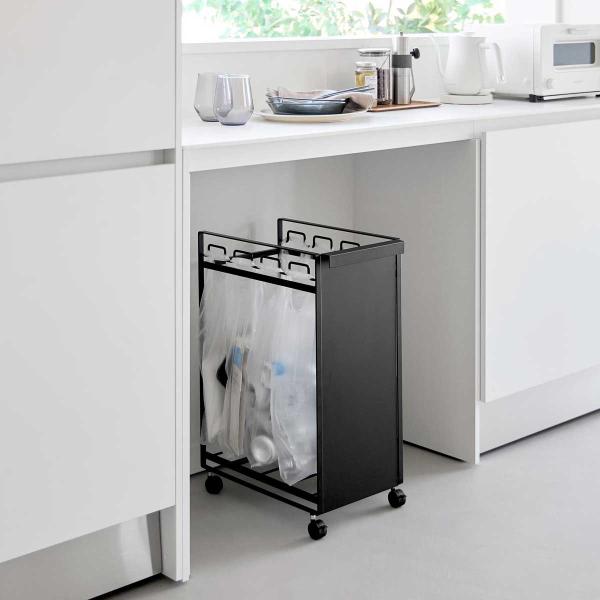 ゴミ箱 山崎実業 正規品 tower タワー 目隠し分別ダストワゴン 4分別 ダストボックス ごみ箱...