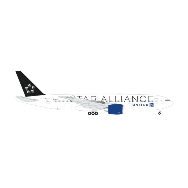 ヘルパウィングス 1/500 777-200 ユナイテッド航空 "Star Alliance" N7...