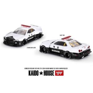 MINI-GT 1/64 Nissan スカイライン GT-R R34 Kaido Works (V2 Aero) パトカー(右ハンドル) (KHMG120)｜backfire21