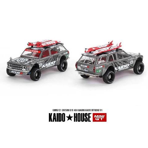 MINI-GT 1/64 ダットサン KAIDO 510 ワゴン 4x4 Kaido Offroad...