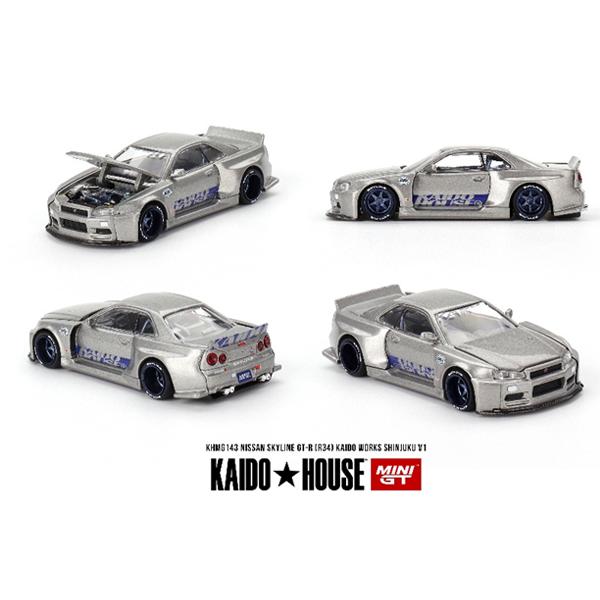 MINI-GT 1/64 Nissan スカイライン GT-R R34 Kaido Works SH...