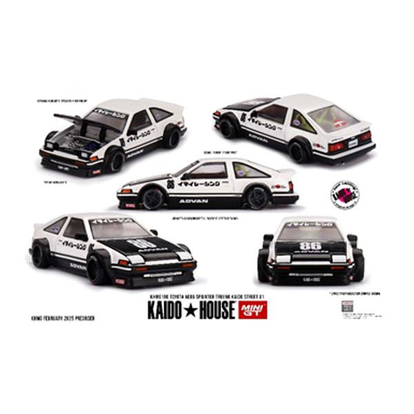 MINI-GT 1/64 Toyota AE86 スプリンタートレノ Kaido Street V1...