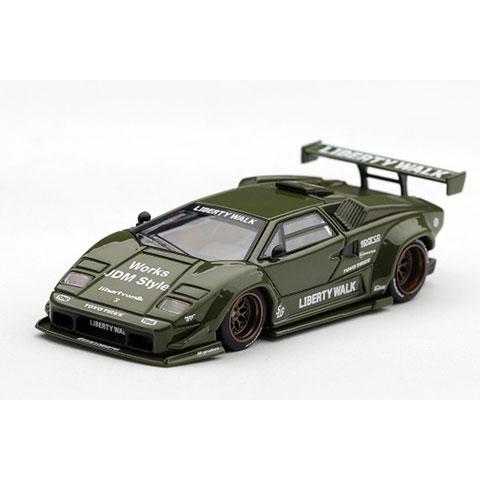 MINI-GT 1/64 ランボルギーニ カウンタック LB-WORKS アーミーグリーン (左ハン...