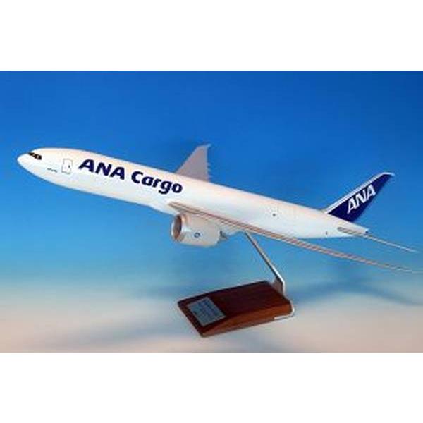 全日空商事 1/100 BOEING777-8F ANA CARGO (ギアなし・木製台座 プレート...