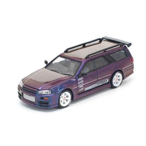 POP RACE 1/64 日産 ステージア マジックパープル (PR640382)