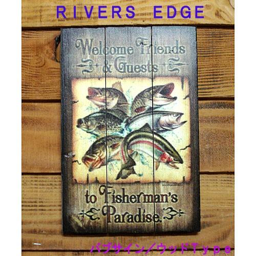 RIVERS EDGE/リバースエッジ　バブサイン/ウッドType　8×12