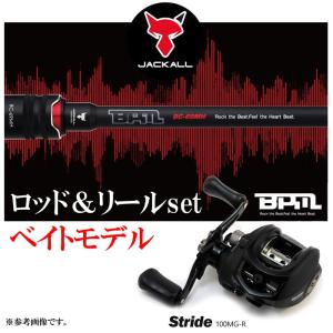 日本人気超絶高評価 ロッド リールセット ジャッカル Bpm 71h ストライド100mg R ライン付き 入門 初心者 ベイト ロッド 格安新品