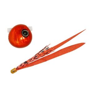 ジャッカル 鉛式 ビンビン玉 スライド 45g F181 レッドオレンジ/オレンジゴールドT+｜backlash