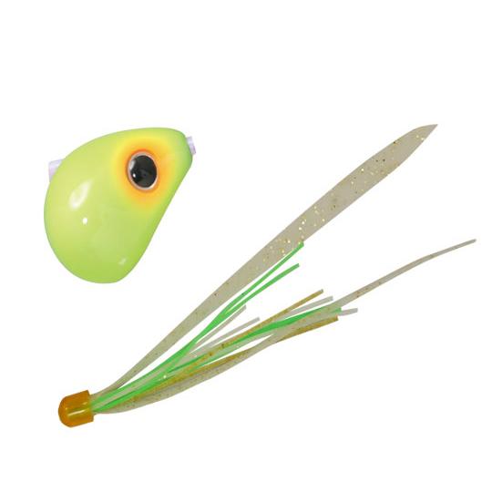 ジャッカル　爆流 鉛式ビンビン玉スライド　80g　ホットチャート/イカグローT+　JACKALL