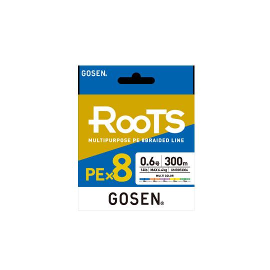 ゴーセン　ルーツ　PE×8　300m　マルチカラー　GOSEN　ROOTS　MULTI COLOR　