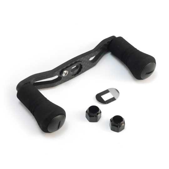 カスタムカーボンハンドル　85mm・90mm・95mmノブ・左右センターナット付き　[ リール ハン...