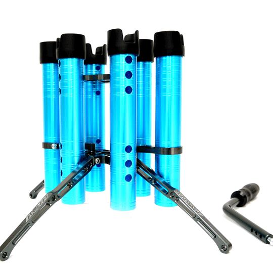 ドライブ　フォース　6本仕様　エリアトラウト用ロッドスタンド　ヒーローズカラー　＃ガンメタブルー