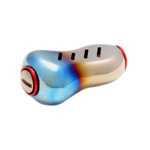 リブレ フィーノエアー 2個入 ノブ単体 シルバー×ブラック : バック