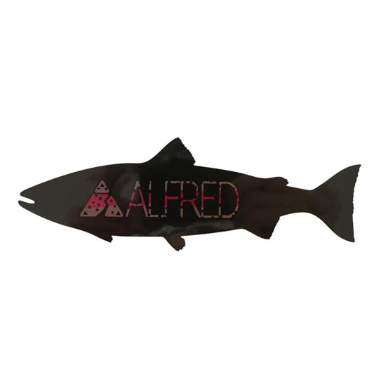 アルフレッド　レインボートラウトパターン ロゴステッカー　XLサイズ