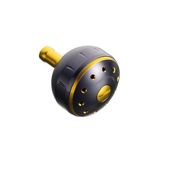 シマノ 夢屋 アルミラウンド型 パワーハンドル ノブ ブラック/ゴールド LタイプB