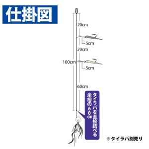 ハヤブサ SS461 タイラバサビキ サバ皮 ...の詳細画像2