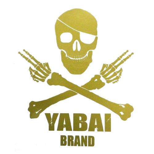 ヤバイブランド　ドクロカッティングステッカー 【2】　YABAI BRAND