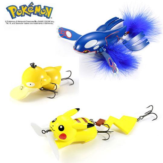 【6個セット】デュオ　ポケモンフィッシング　ピカチュウ×4個　コダック×1個　カイオーガ×1個