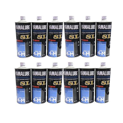 【12本セット】YAMAHA/ヤマハ　4ストローク　マリンエンジンオイルSL　船外機オイル　1L　S...
