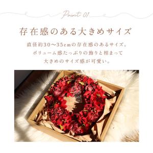 リース 造花 通販 Lサイズ ナチュラルリース...の詳細画像5