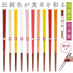 お箸 おしゃれ 通販 日本製 箸 竹 竹箸 23cm おはし 天然竹 細い 四角 にっぽん伝統色箸 女性 男性 使いやすい 竹製 オシャレ かわいい 可愛い お箸