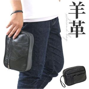 セカンドバッグ メンズ クラッチバッグ メンズセカンドバッグ バッグ バック セカンドバック ラム革 羊革 革 持ち手付き 鞄 かばん カバン