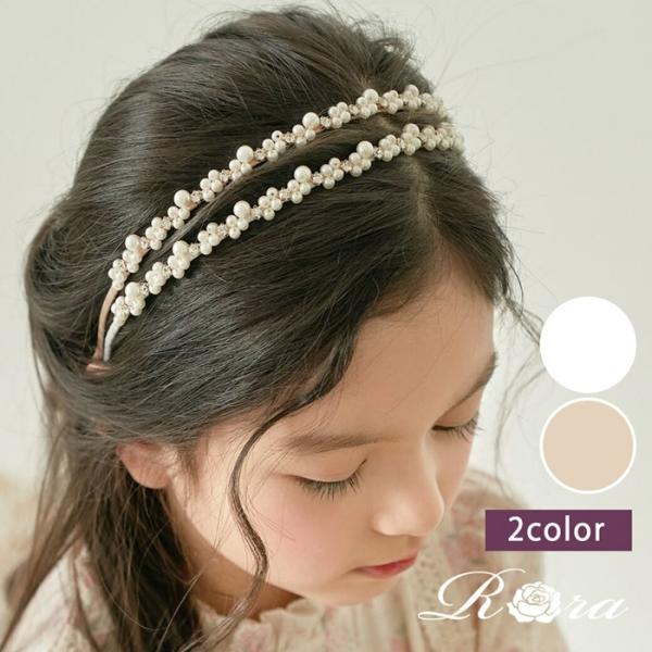 Rora カチューシャ 通販 パール キラキラ 58072201 髪飾り ヘッドドレス 子供 女の子...