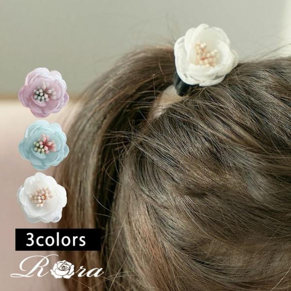 フラワー ヘアゴム キッズ 通販 ヘア ゴム 髪飾り 子供 子ども こども 子供用 女の子 卒園式 ...