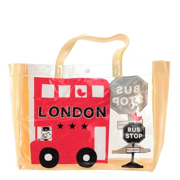 プールバッグ 子供 キッズ おしゃれ 小学校 ビーチバッグ 女子 男子 水泳 ロンドンバス スイミン...