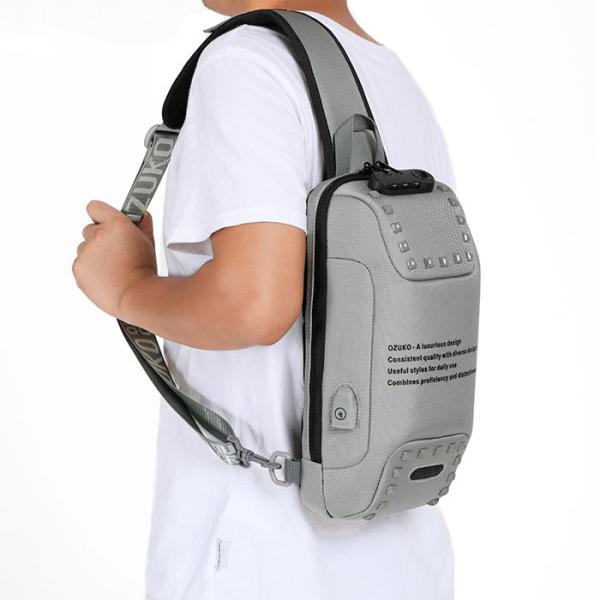 ボディバッグ 通販ボディバッグ メンズ ロック付き かっこいい おしゃれ ワンショルダー usbポー...