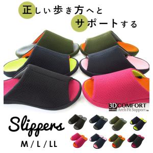スリッパ 室内用 おしゃれ 来客用 メッシュ 3D COMFORT スリーディーコンフォート 室内履き ルームスリッパ かわいい 来客用 普段使い 足裏 スリッパ