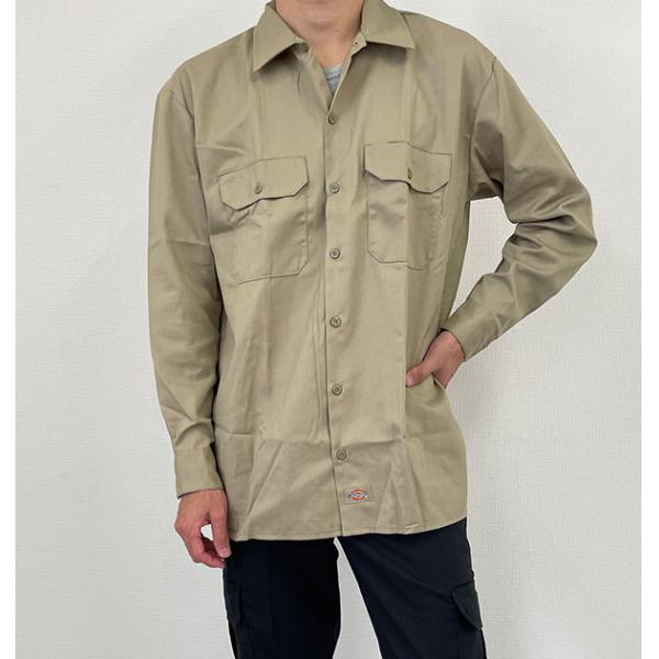 ワークシャツ ディッキーズ Dickies ワークシャツ 長袖 通販 メンズ 作業着 作業服 オープ...