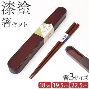 箸箱セット 通販 お箸 はし おはし 箸ケース はしばこ 携帯 スライド式 箸19.5cm 25cm×3cm 木製 携帯箸 かわいい 可愛い おしゃれ オシャレ 漆塗り 箸箱セット