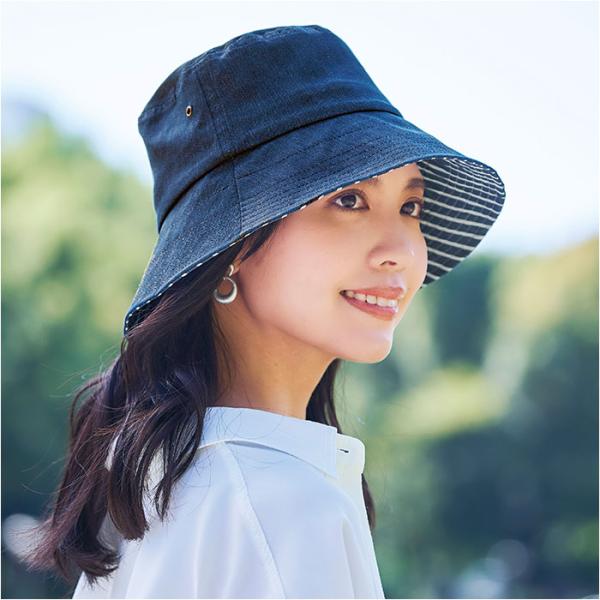 コジット COGIT コジット UV デニム ハット 通販 レディース 下向き ツバ 顔カバー 蒸れ...
